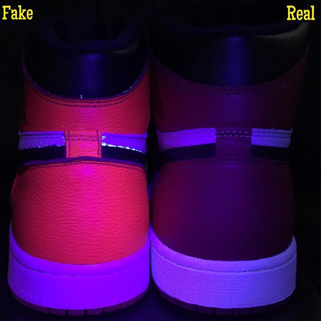 aj1 bred toe real fake backUV