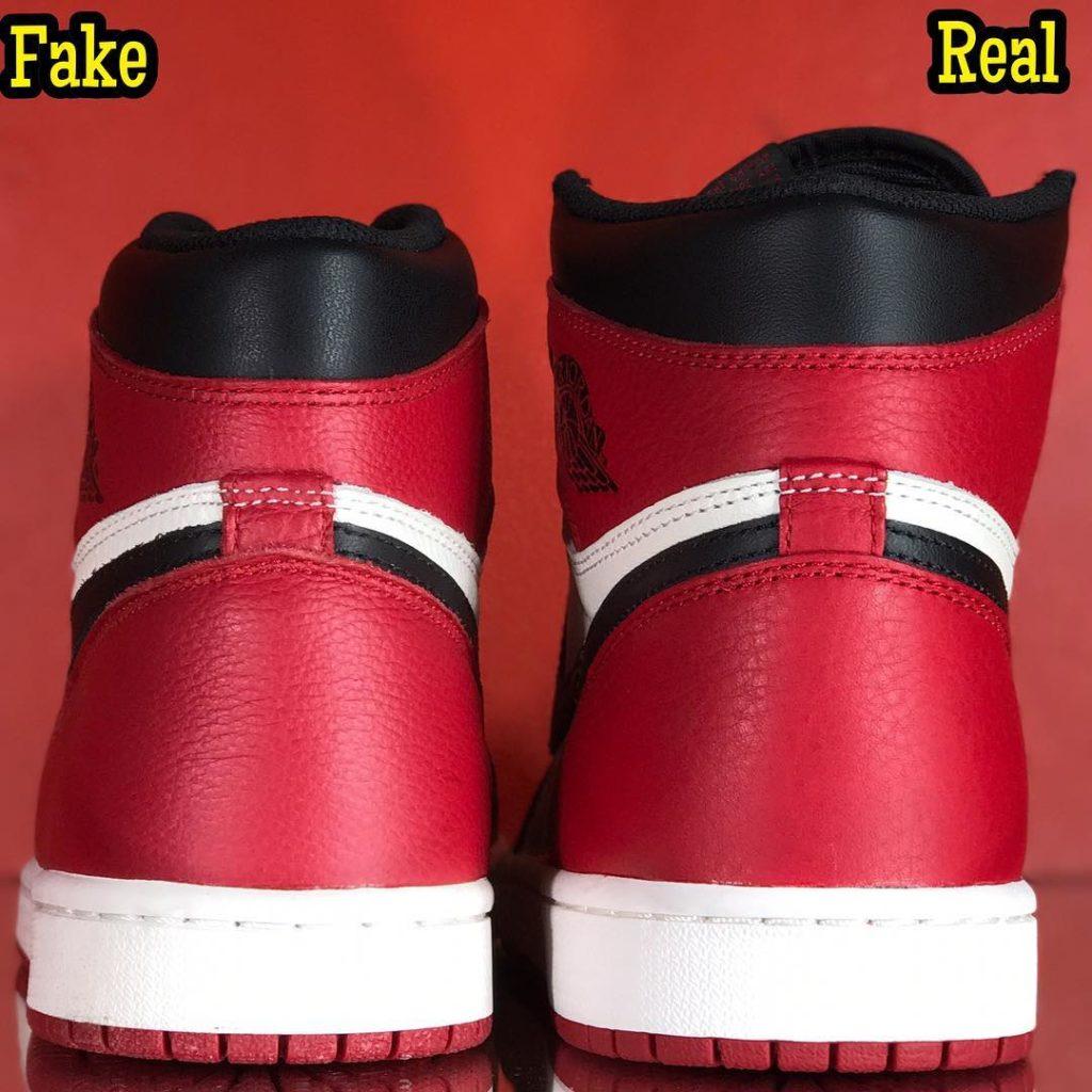 aj1 bred toe real fake build